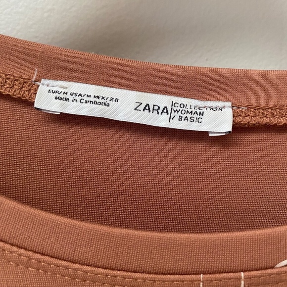 Zara Long Sleeves Dusty Pink Kimono Midi Dress With Abstract Female Drawing Sz M - Picture 4 of 9